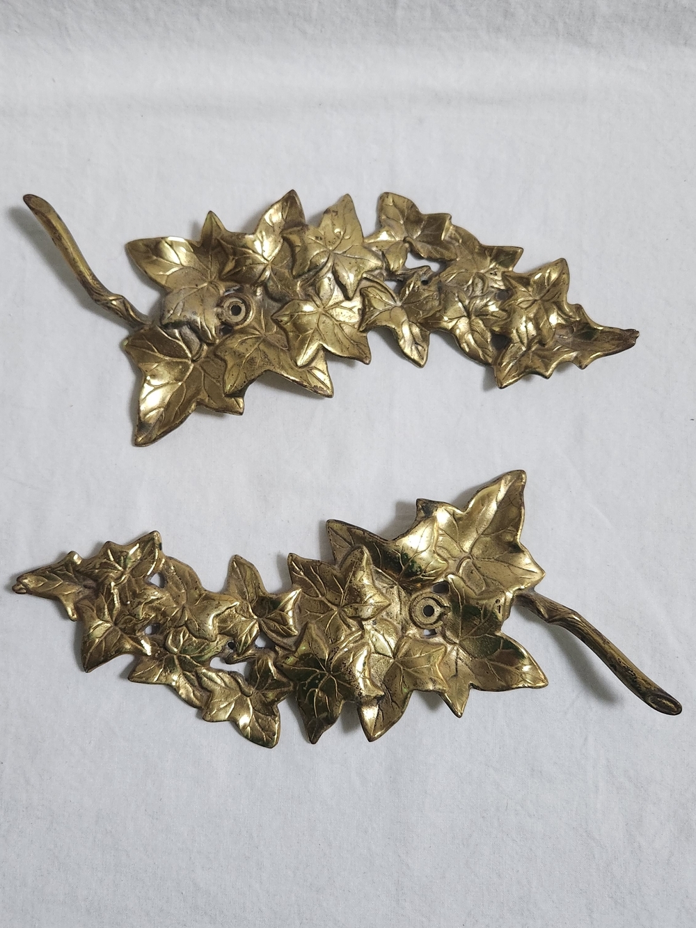Brass Ivy Leaf Wall Plaques